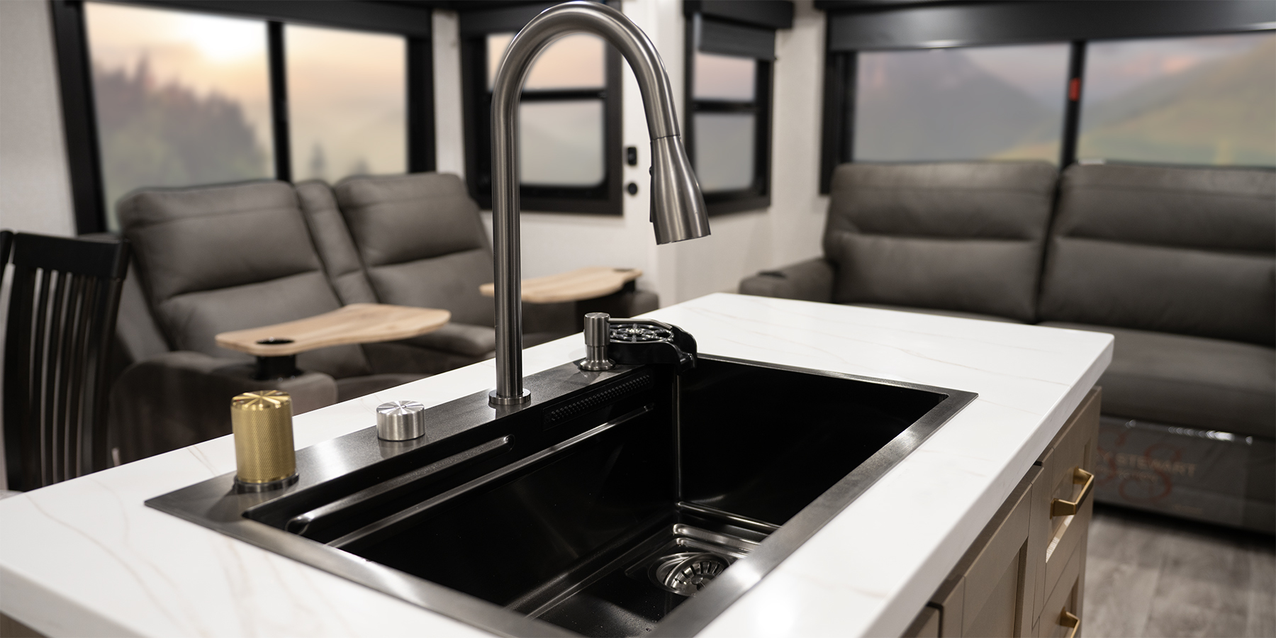 Eagle HT Travel Trailer all-in-one kitchen sink