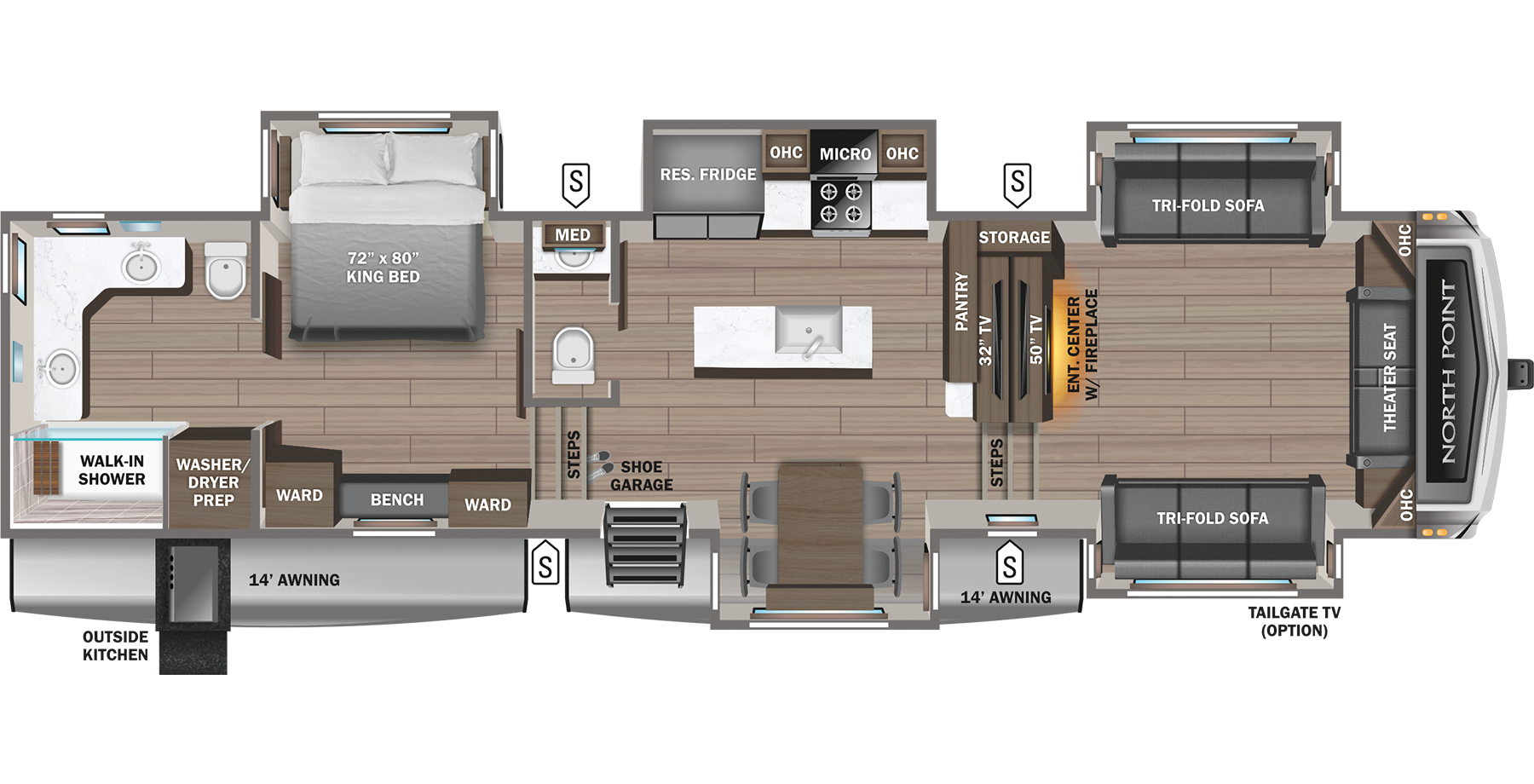 2024 North Point Fifth Wheel 382FLRB Jayco Inc