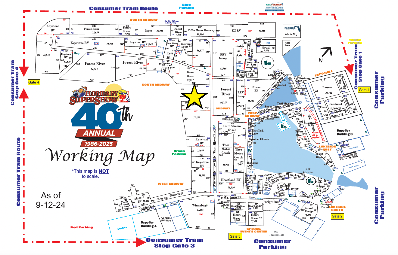 Map of Florida RV SuperShow